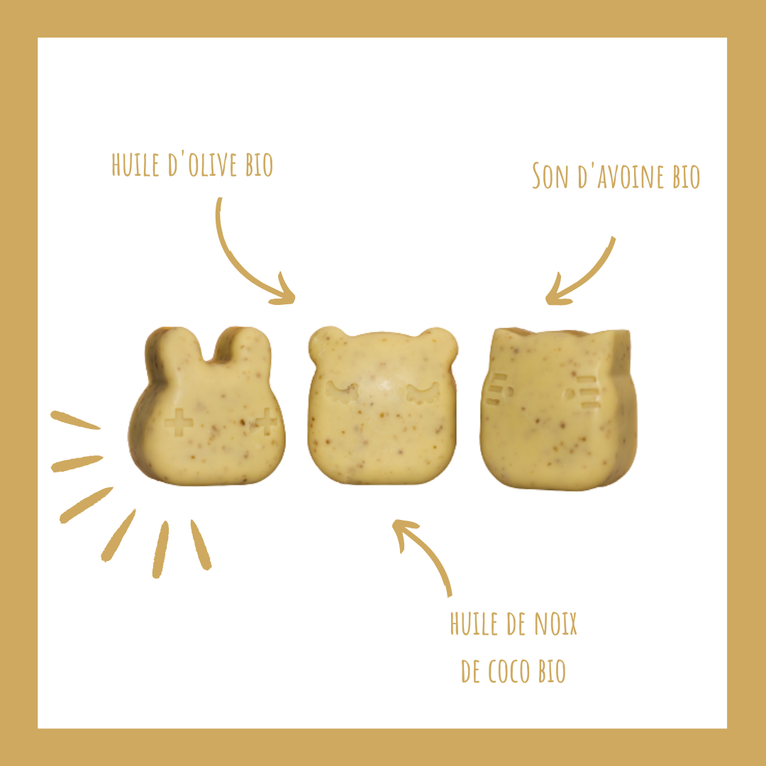 savon solide enfant animaux SHMOOTZ Alsace artisanal huile d'olive coco avoine Oat sweet Oat