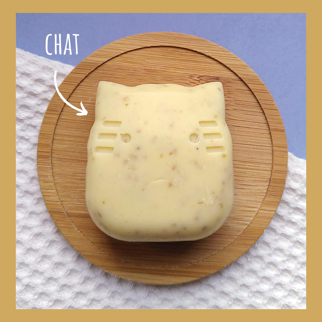 savon solide enfant animaux SHMOOTZ Alsace artisanal huile d'olive coco avoine Oat sweet Oat chat