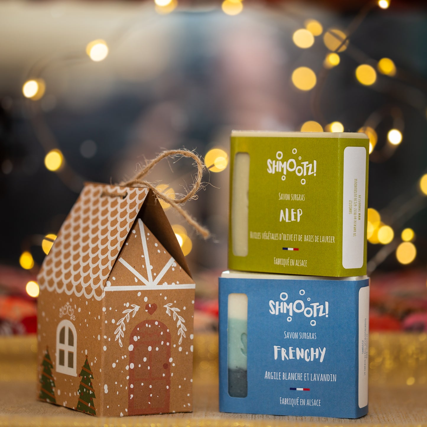 Coffret Maisonnette de Noël - deux savons de 100g - Shmootz