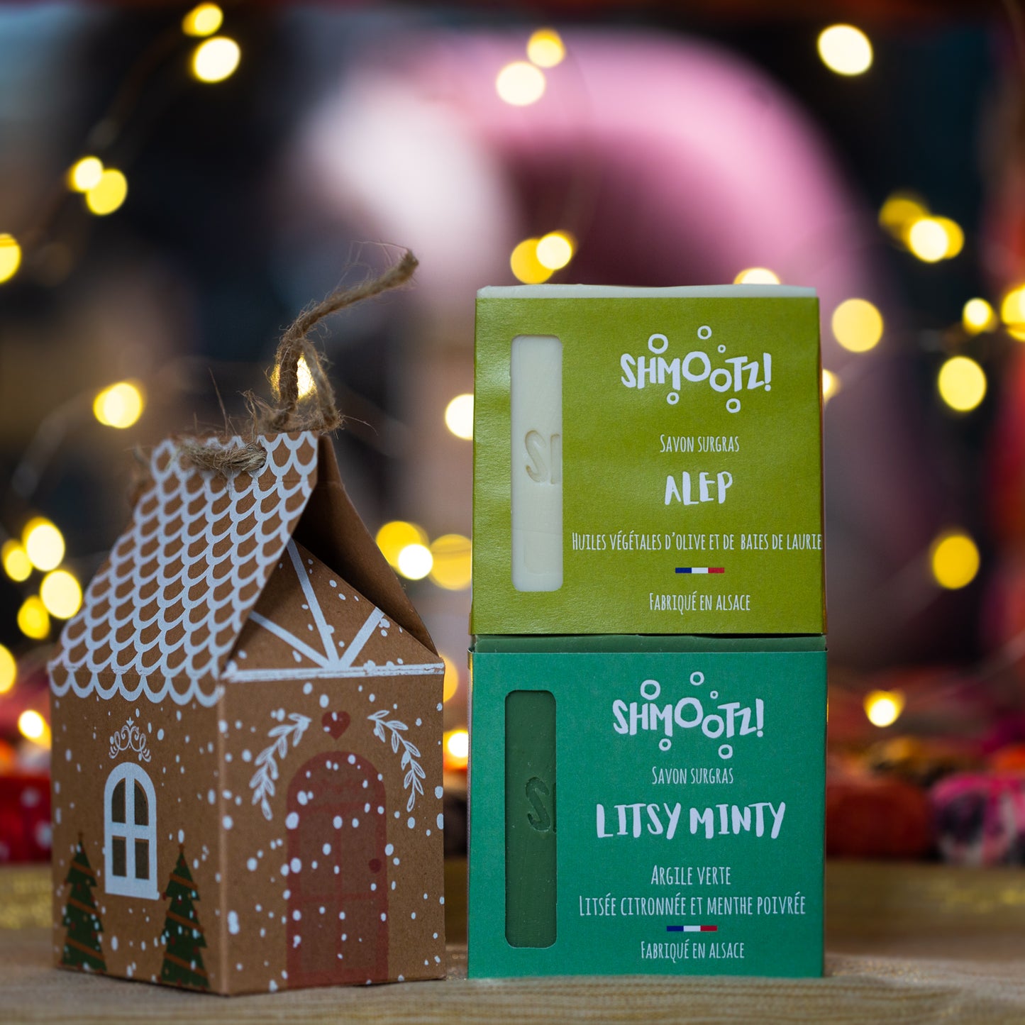 Coffret Maisonnette de Noël - deux savons de 100g - Shmootz