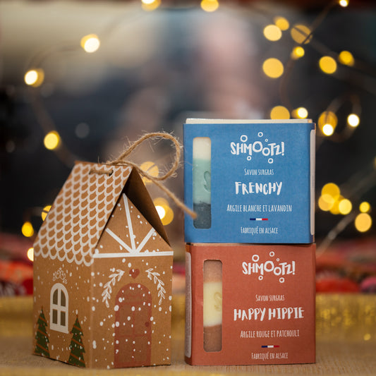 Coffret Maisonnette de Noël - deux savons de 100g - Shmootz