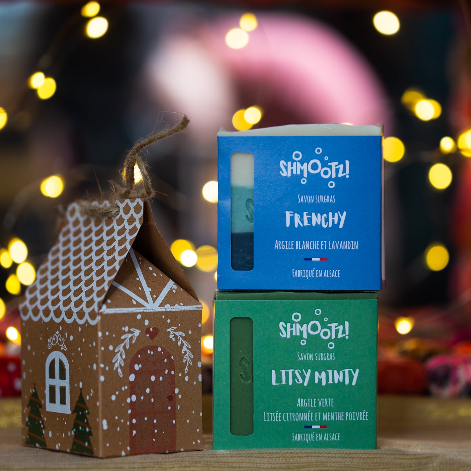 Coffret Maisonnette de Noël - deux savons de 100g - Shmootz