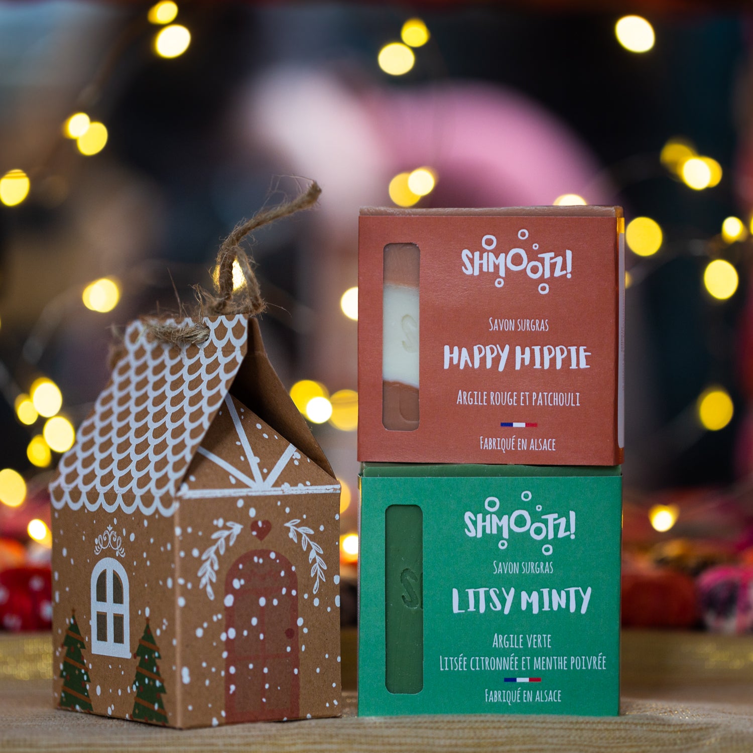 Coffret Maisonnette de Noël - deux savons de 100g - Shmootz