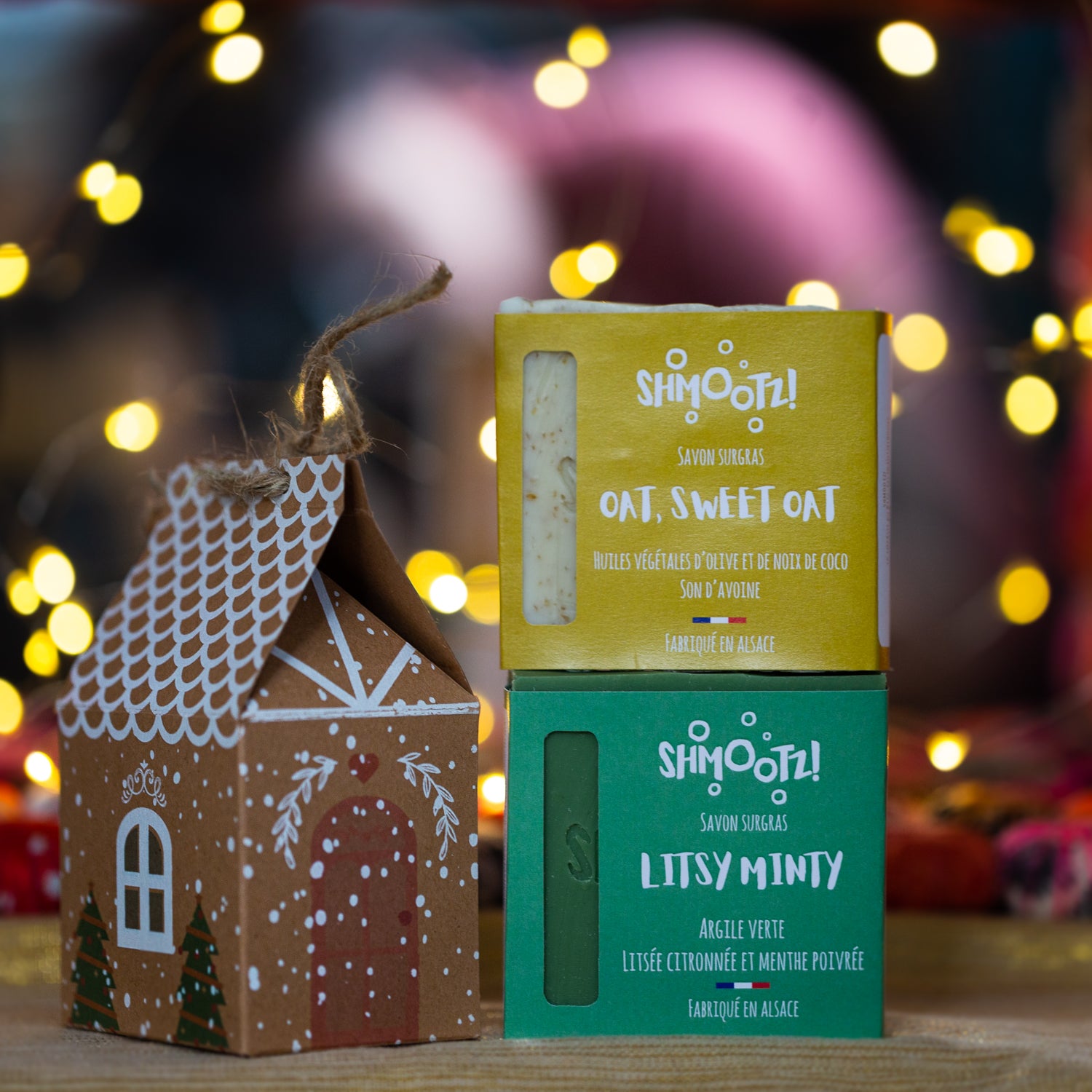 Coffret Maisonnette de Noël - deux savons de 100g - Shmootz