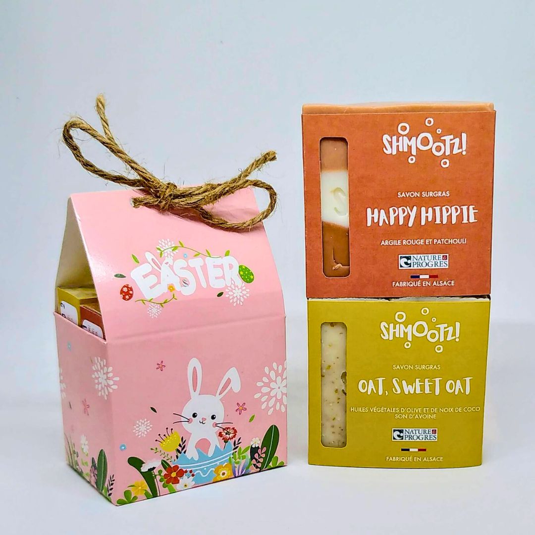 coffret pâques happy hippie patchouli oat sweet oat avoine shmootz