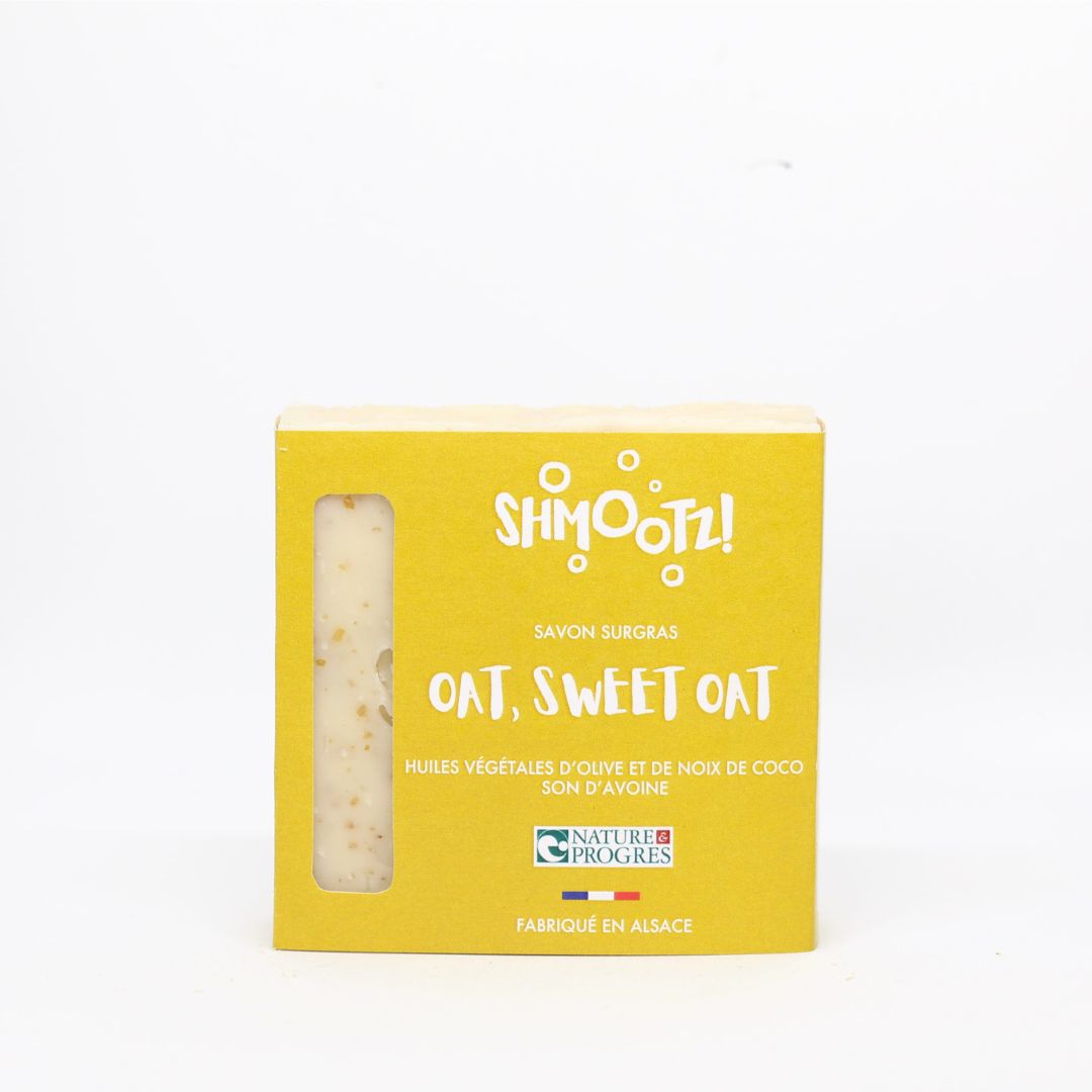 Savon "Oat, sweet oat" - Huiles d'olive & de noix de coco, son d'avoine - Shmootz
