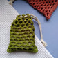 filet sauve-savon solide crochet coton France artisanal vert