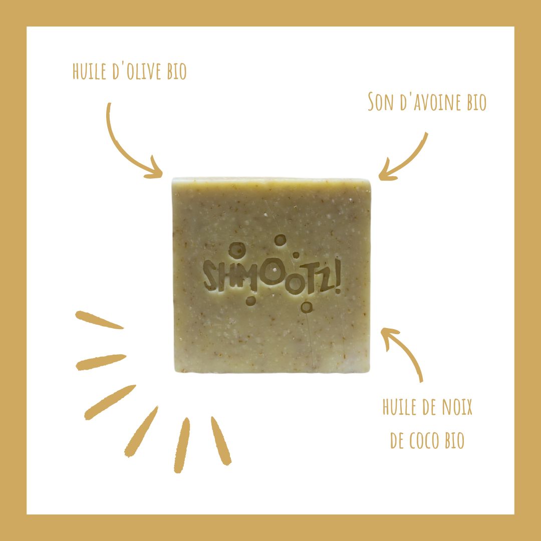 savon solide surgras huile d'olive coco avoine SHMOOTZ Oat sweet Oat naturel composition